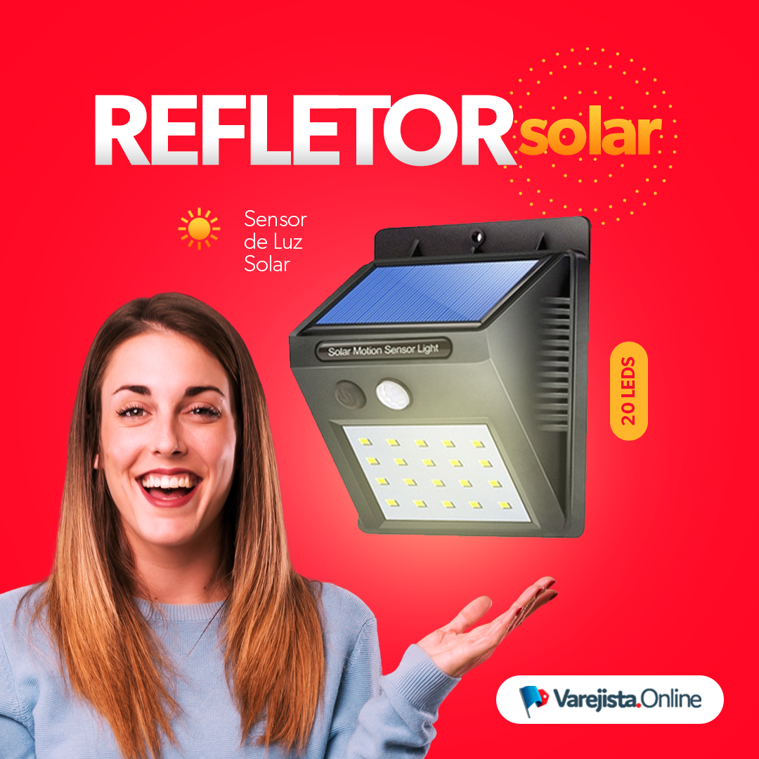 Refletor Solar com 25 LED's - 3